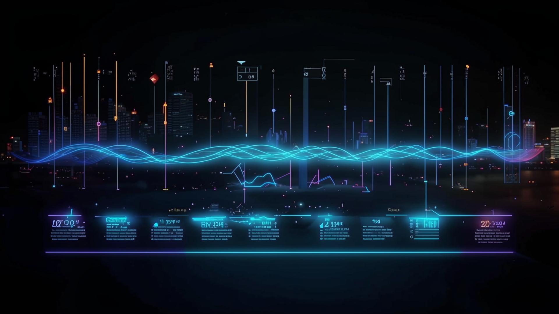 Company Growth Timeline with Neural Thread Animation